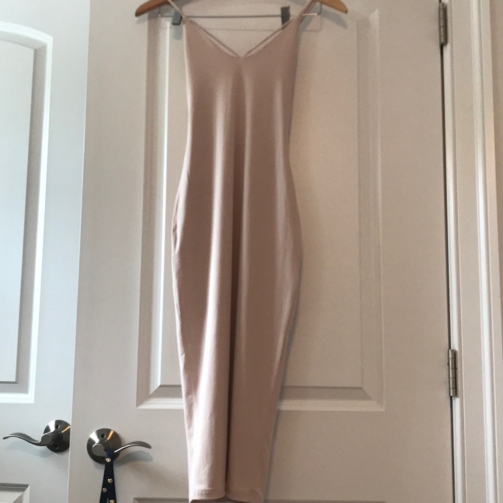 Nookie beige colored midi dress